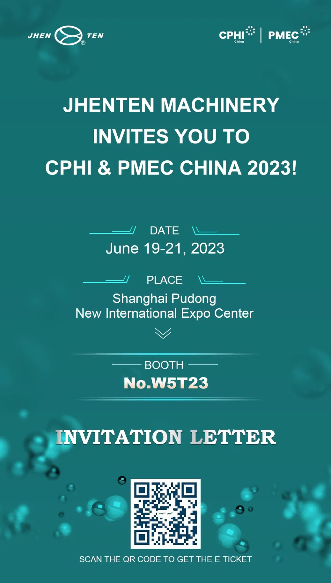 Jhenten Machinery  invites you to CPHI & PMEC China 2023！(圖1)